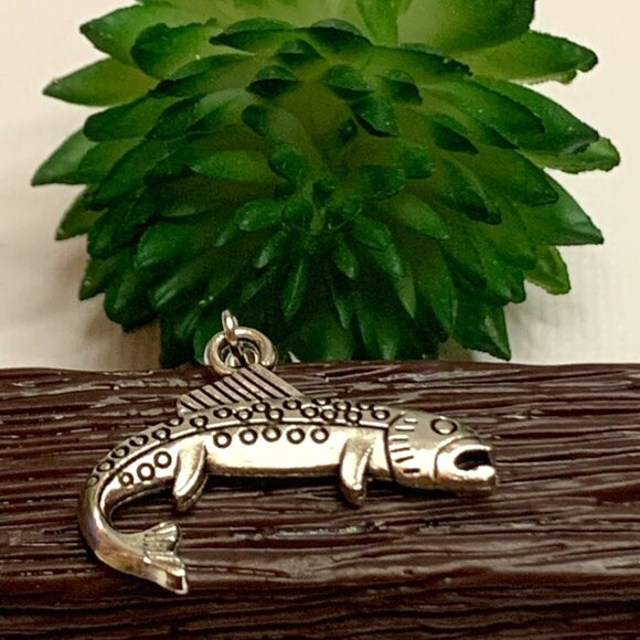 Fish Earring, Fishing Charm, Fish Jewelry, Gift Idea, Silly Animal Earring - Picture 3 of 9